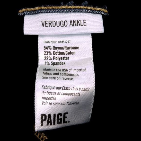 J421 GUC $169 PAIGE Verdugo Ultra Distressed Ankle size 28 - Picture 8 of 10
